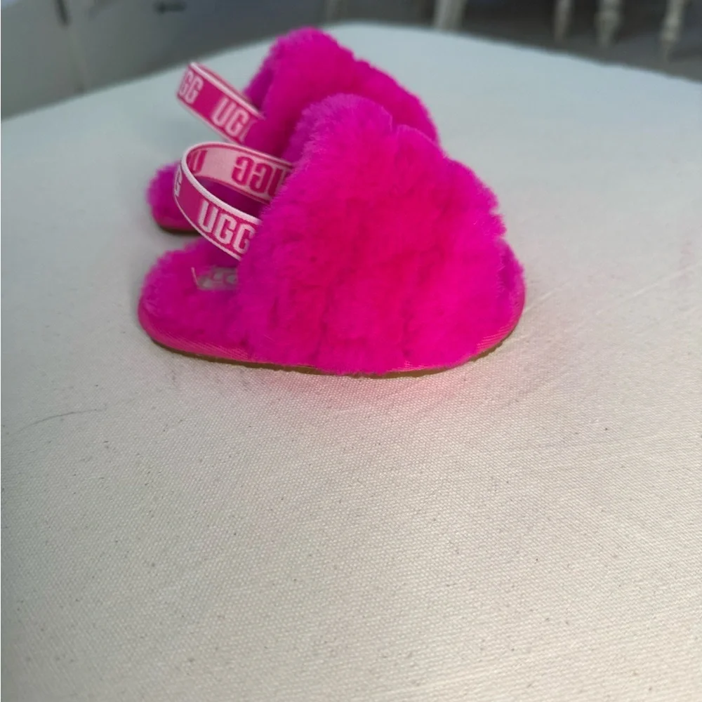UGG Baby Fluffy Pink Slippers